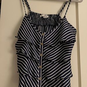 Super cute navy and white camisole top